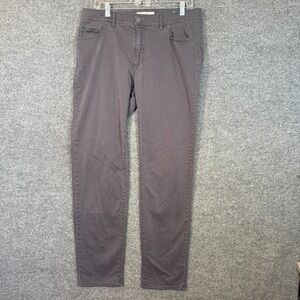 Brax Cadiz Straight Fit Pants Mens 36x34 Gray Chino Pants Lightweight Casual